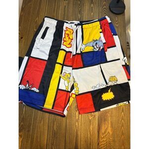 Tom & Jerry Reason Streetwear Collection Men's White Red Yellow Blue color block